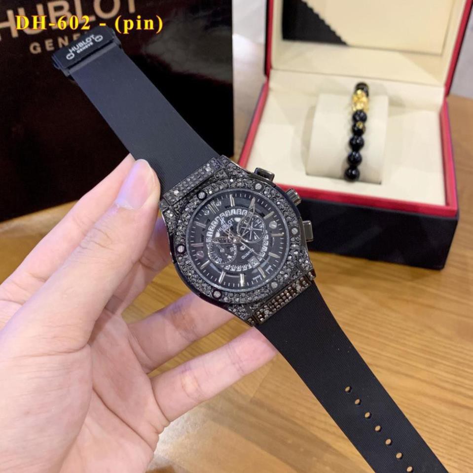 [Free Ship]  Đồng hồ Nam Nữ Hublot - 42mm đính đá cao cấp