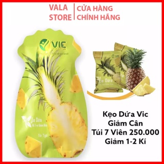 Kẹo dứa vic organic giảm cân dứa, mẫu mới 2022 gói 7 viên