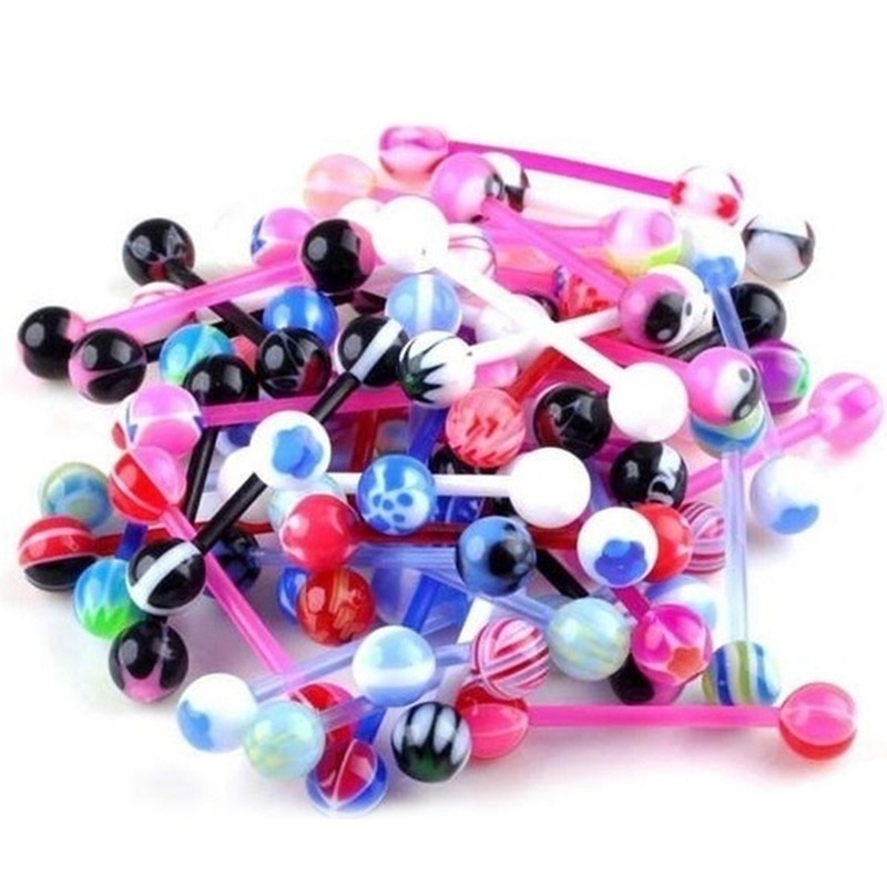 100 Khuyên Xỏ Cơ Thể Màu Sắc Cầu Vồng Cá Tính