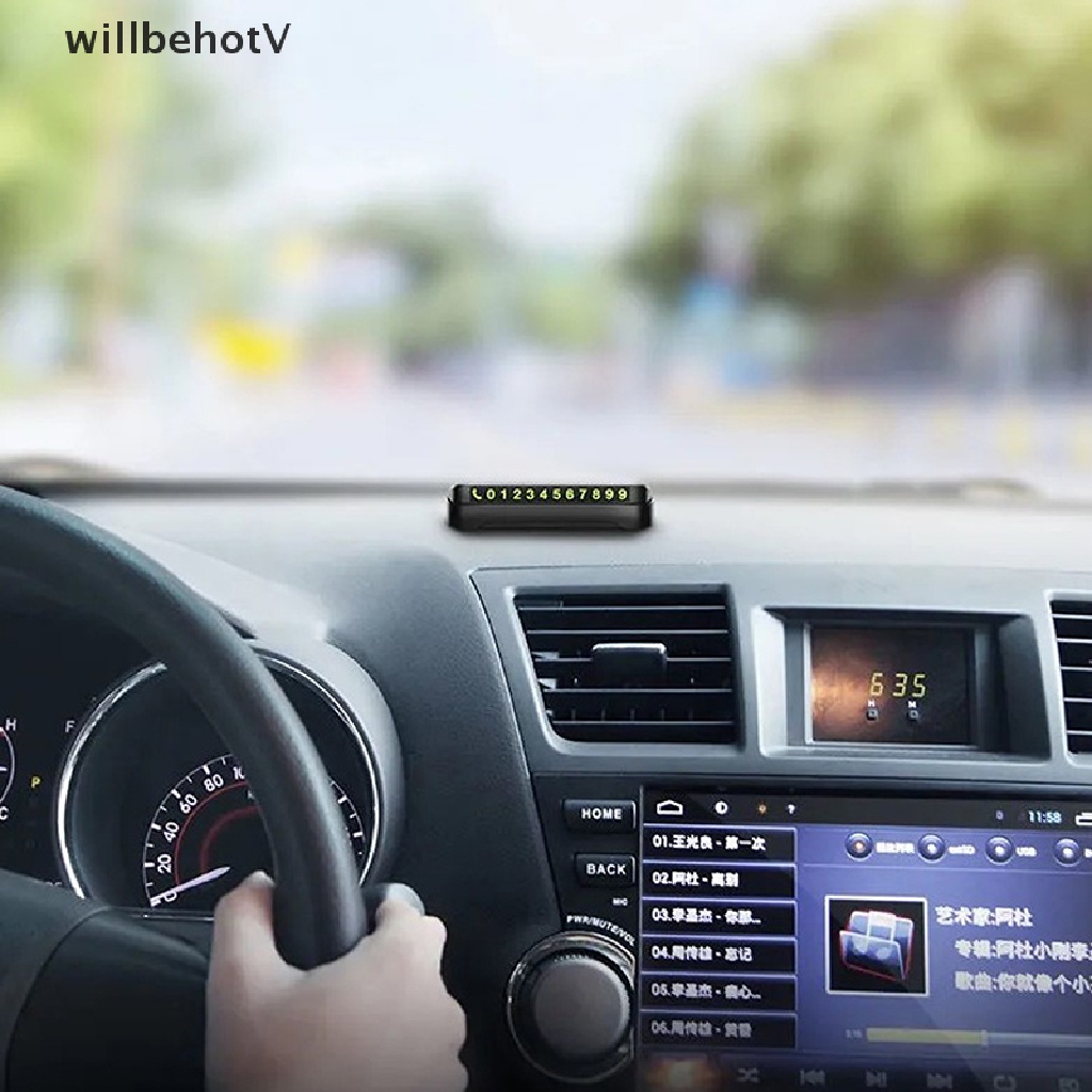 Bảng Số Điện Thoại Đỗ Xe Tạm Thời 13x2.5cm Cho Xe Hơi