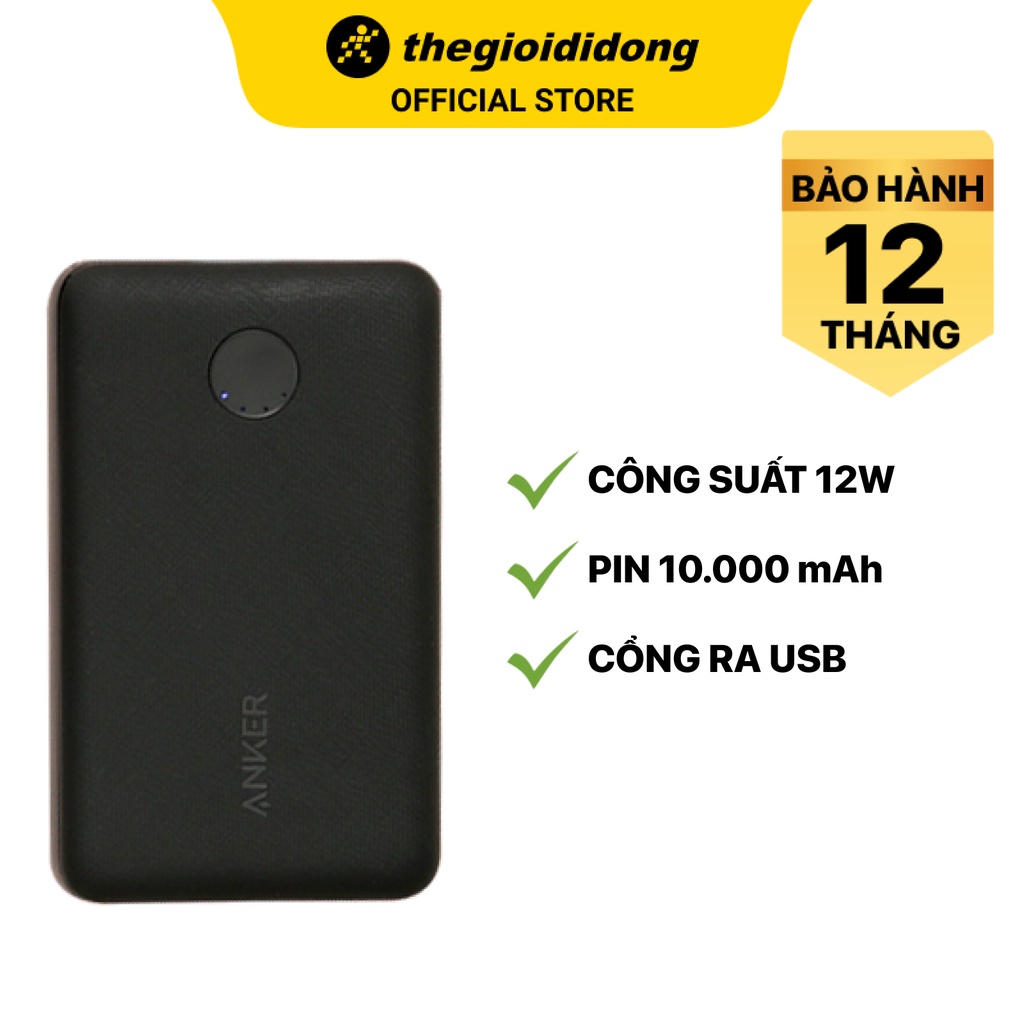 Pin sạc dự phòng Anker PowerCore Select A1223 10.000 mAh Micro USB/2 cổng USB - Chính hãng BH 18 tháng