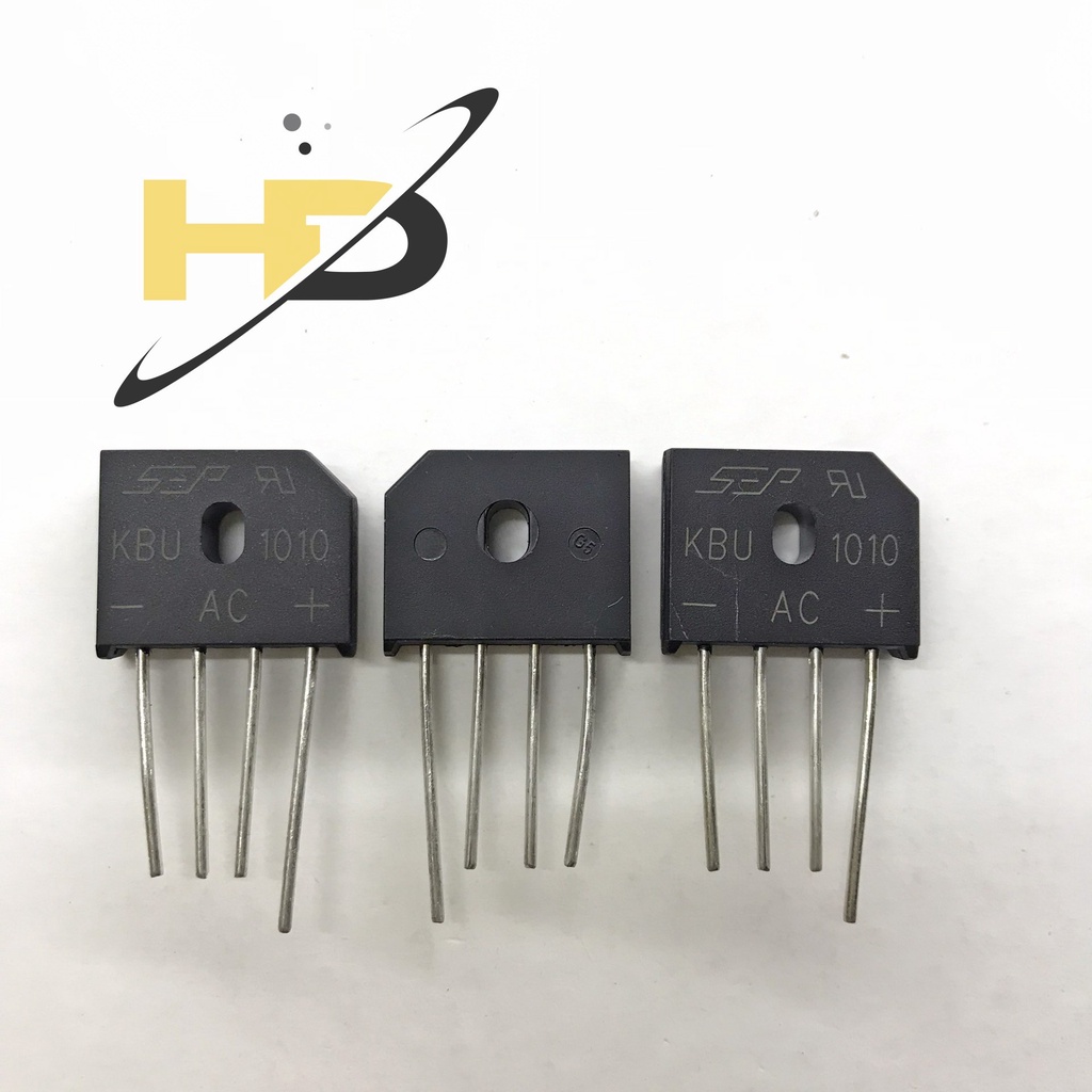 Bộ 3 Chỉnh Lưu Cầu - Diode Cầu KBU1010 KBU 1010 10A 1000V DIP-4 Chính Hãng SEP