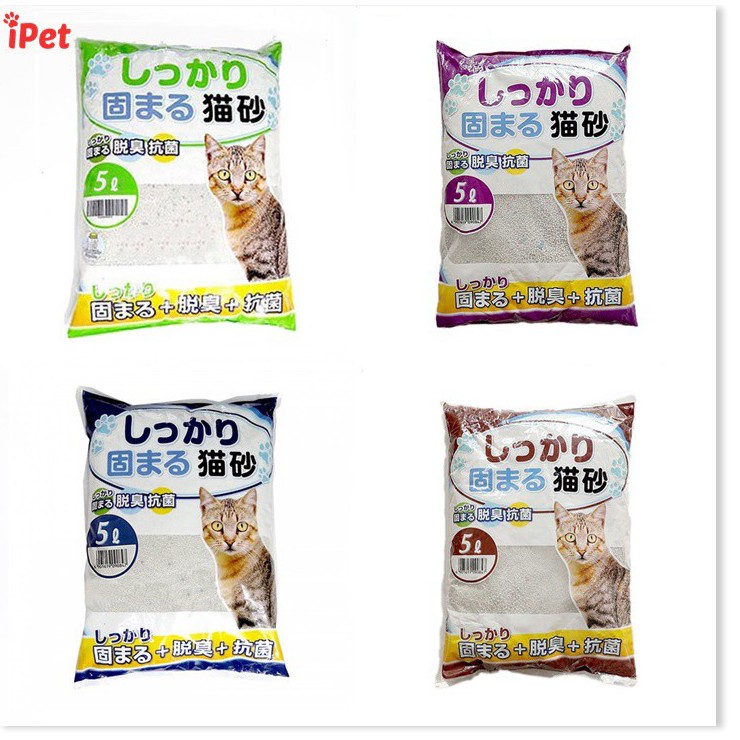 [Mã giảm giá] Cát Vệ Sinh Nhật Bản Cat Litter Kitty Pet 5L Dành Cho Mèo - iPet Shop