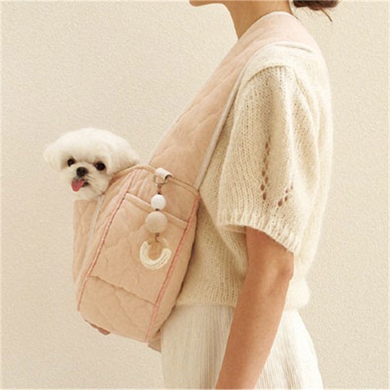 Túi đeo chéo mang theo thú cưng IELGY vải canvas sức chứa lớn phong cách Hàn Quốc thời trang cho nữ