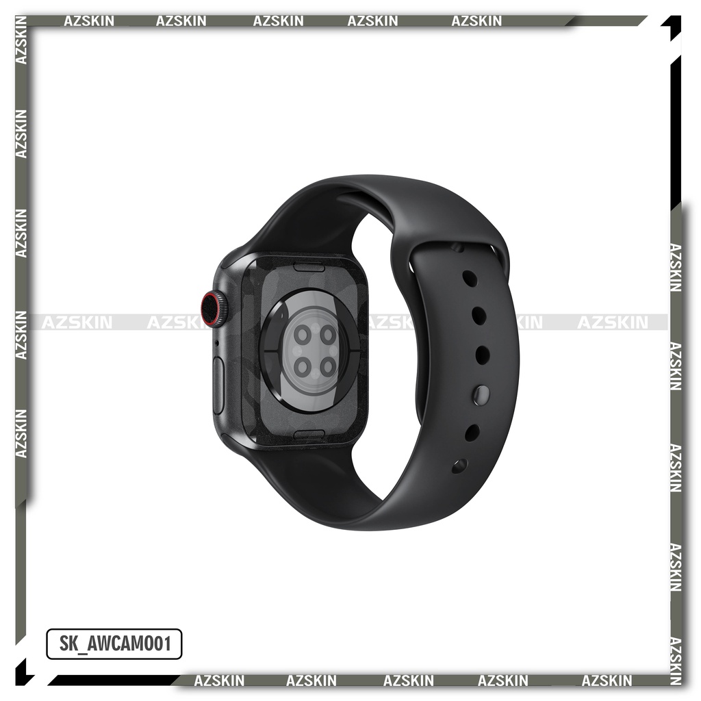 Miếng Dán Skin Apple Watch Camo Black |SK_AWCAMO01| Chất Liệu Film 3M Cao Cấp, Khuôn Cắt CNC, Dễ Dán Tại Nhà