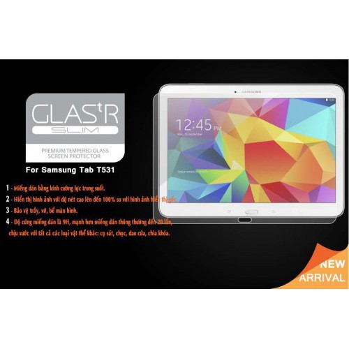 Kính cường lực Sam Sung galaxy Tab 4 10.1 T530 T531