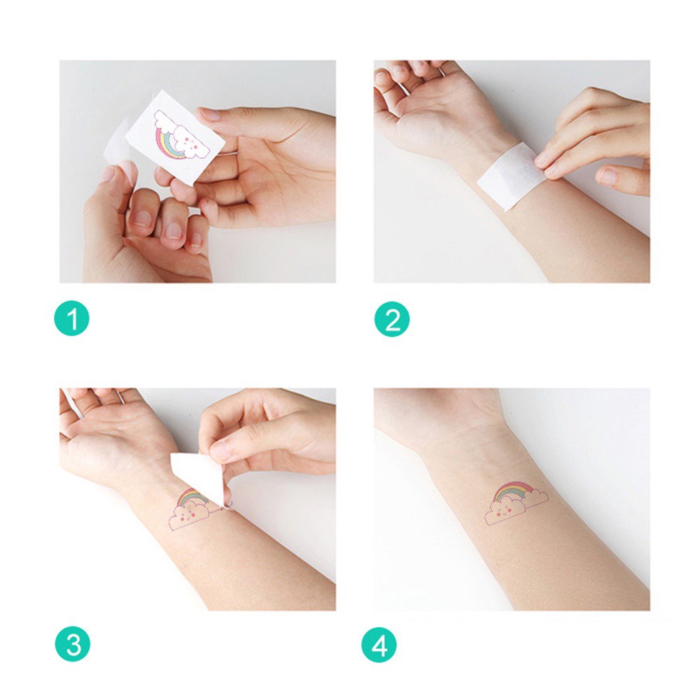 Hình Xăm Dán Dạ Quang Tạm Thời Họa Tiết Hoạt Hình Quyến Rũ Cho Nữ