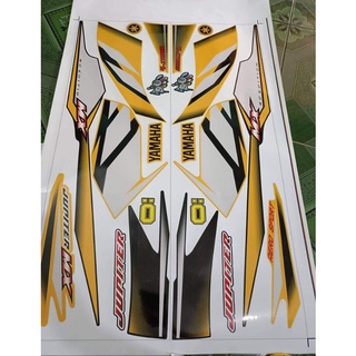 Tem rời dán xe jupiter mx vàng đen