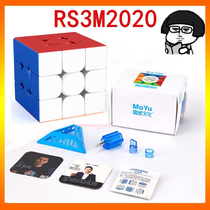 Rubik 3x3 Nam Châm Hãng Mod - Rubik 3x3x3 Gắn Nam Châm Không Viền Cao Cấp [TẶNG ĐẾ, LUBE, VẶN ỐC]]