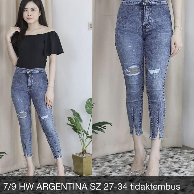 Quần Jean Dài Co Giãn Cỡ Lớn HW ZIGI & BASSIC NURA SZ 27-34