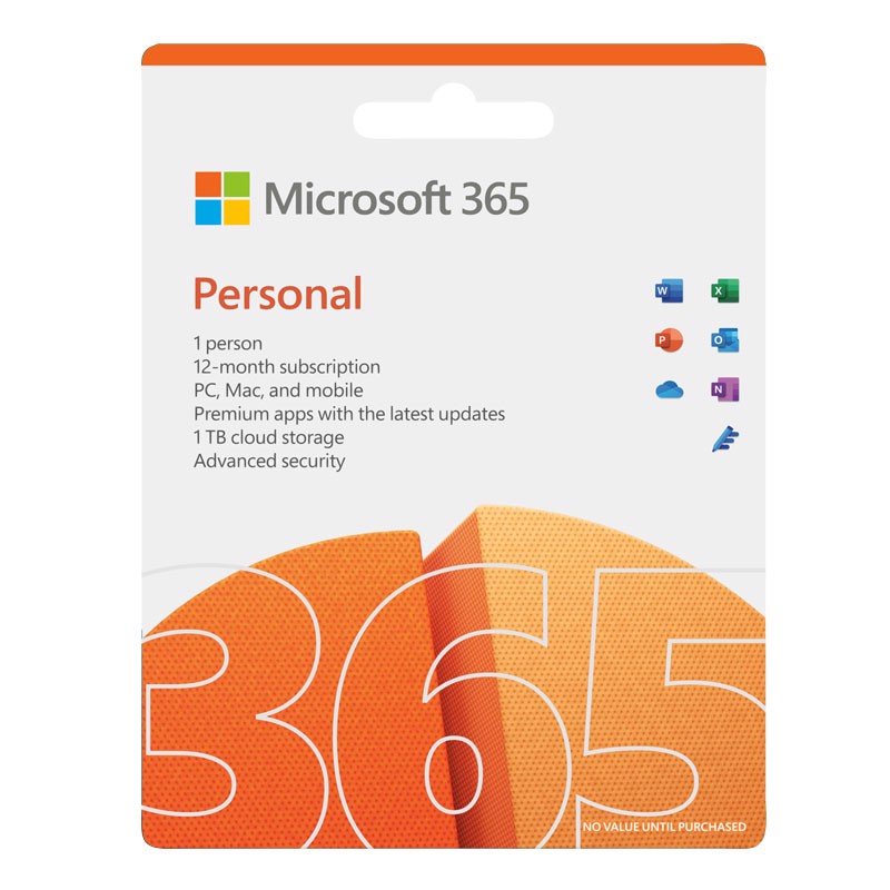 Phần mềm Microsoft 365 Personal | 12 tháng | Dành cho 1 người| 5 thiết bị/người | Trọn bộ ứng dụng Office | 1TB lưu trữ