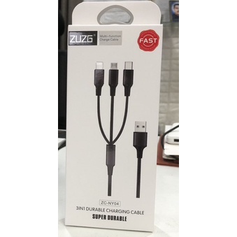 Cáp sạc đa năng 3 trong 1 dây dù chống đứt NY04 -ZUZG