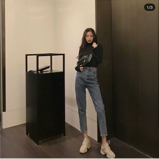 Quần bò jean dài cạp cao
