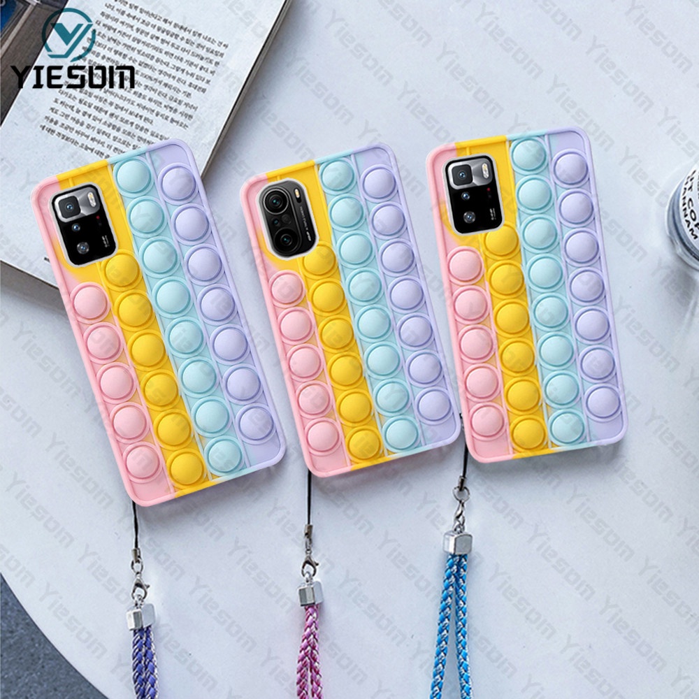 Ốp Lưng Cầu Vồng Xinh Xắn Cho Điện Thoại Xiaomi Poco X3 GT X3 NFC M3 Pro F3 Mi 10T 11T Pro Mi11 Lite