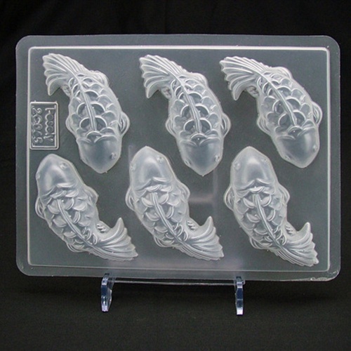 Khuôn Cá Chép 10x4.5x3cm (vỉ 6 con) dùng đổ thạch rau câu 3D, 4D