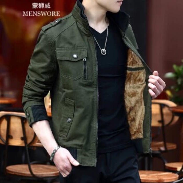 Áo kaki lót nỉ đẹp bao chất. Sz M _4XL