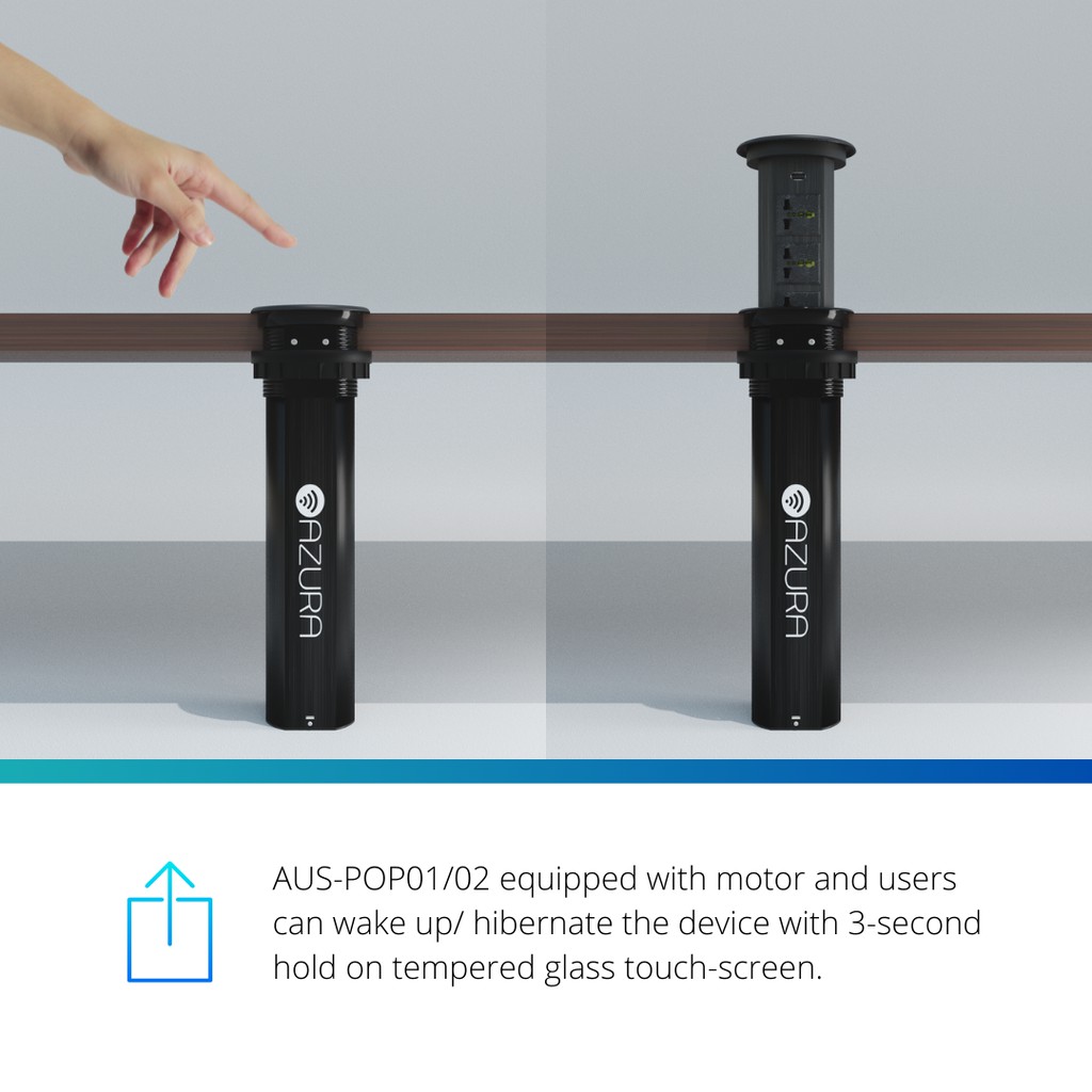 Ổ Cắm Âm Bàn Thông Minh AZURA AUS-POP01 - Hàng Chính Hãng