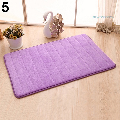 Thảm Lót Sàn Mềm Mại Chống Trượt Họa Tiết Kẻ Sọc Thời Trang