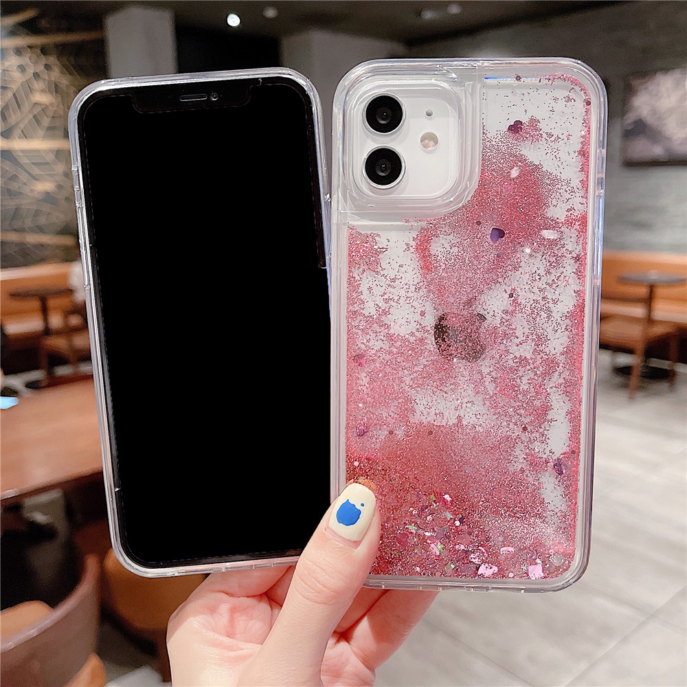 Ốp điện thoại kim tuyến chảy lấp lánh cho OPPO A94 A74 A93 A73 A54 A53 A33 A31 A5 A9 2020 A15 A15S A12 A5S A7 A11K A3S
