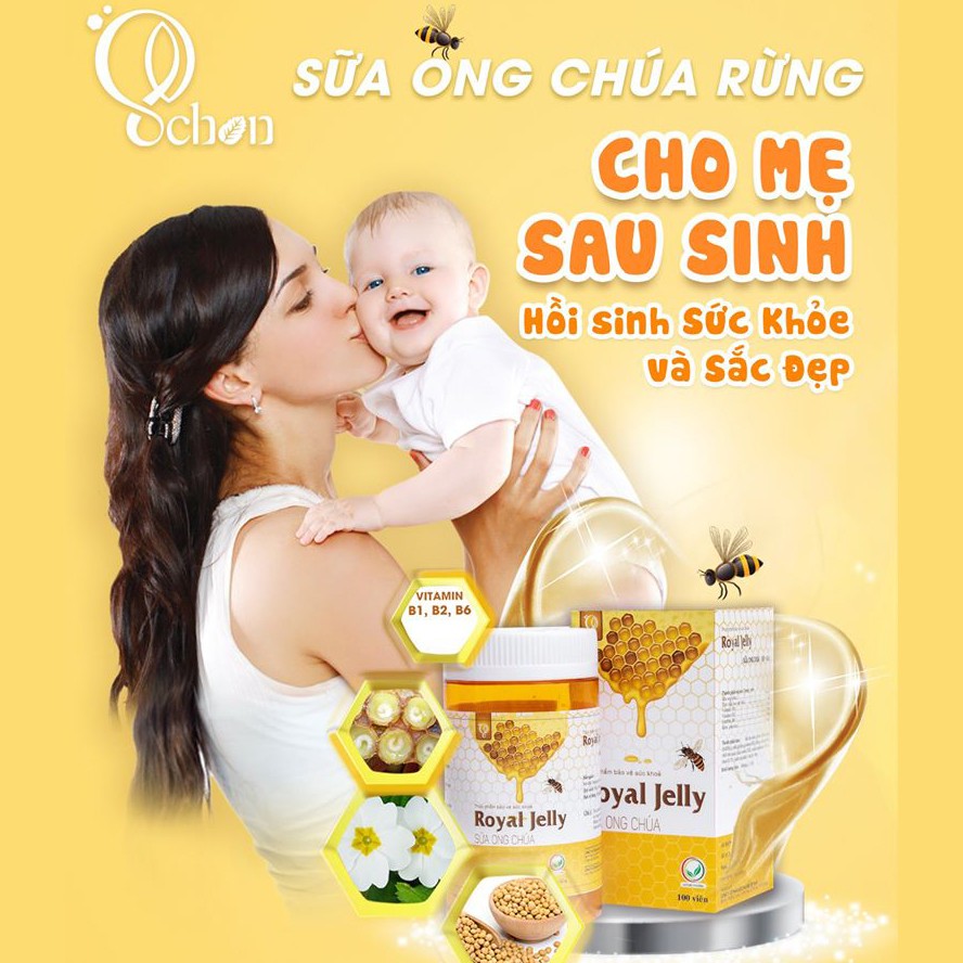 Sữa ong chúa ROYAL JELLY chống lão hóa dưỡng trắng cấp ẩm da tăng đề kháng GHB SIMI