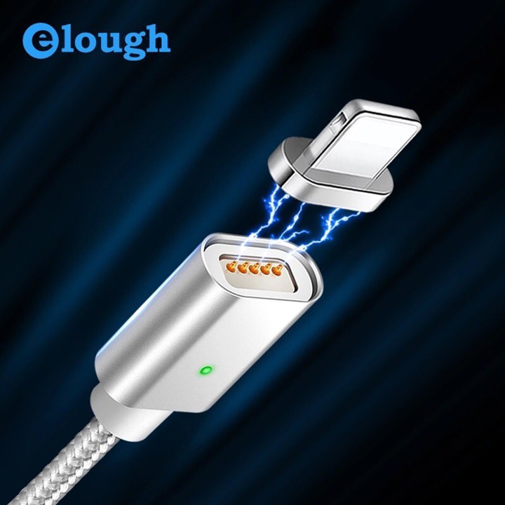 Cáp Sạc Hít Nam Châm 2.4A Elough E04 Lightning Iphone Hàng Chính Hãng Phân Phối