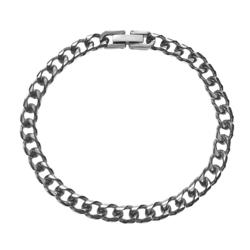 Vòng Đeo Tay Bằng Thép Titan Phong Cách Hiphop Đường Phố Thời Trang