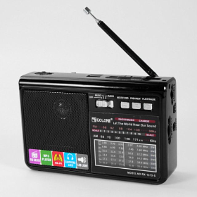 [Mã ELHACE giảm 4% đơn 300K] Đài Radio 6 Band GOLON RX-1313, Nghe Nhạc USB Và Thẻ Nhớ