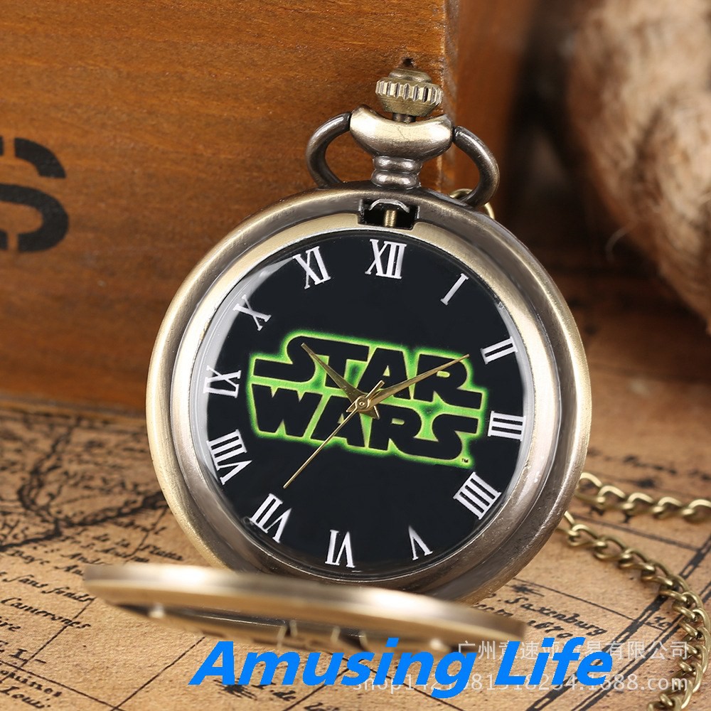 Quartz Pocket Watch Bán Buôn Star Wars Star Wars Retro Rỗng Lớn Đồng Hồ Bỏ Túi Đồng Hồ Thạch Anh Lật Nam Nữ Vòng Cổ Đồng | BigBuy360 - bigbuy360.vn
