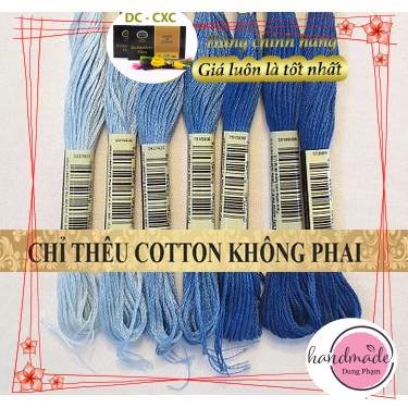 SET 7 TÉP CHỈ THÊU - MÀU NHƯ HÌNH - Chỉ thêu COTTON CXC/ MS 13