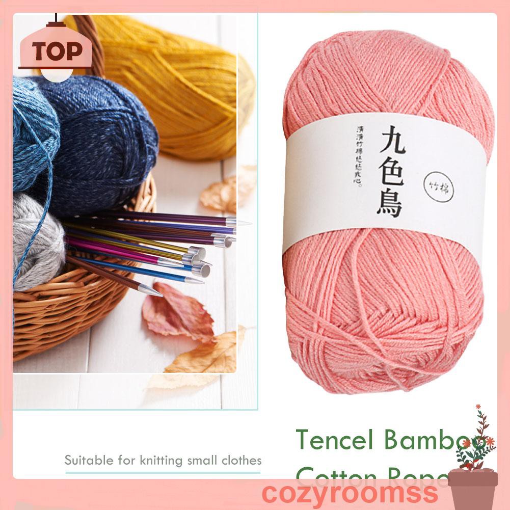 1 Cuộn 6 Cuộn Len Sợi Tre Cotton Đan Quần Áo Em Bé