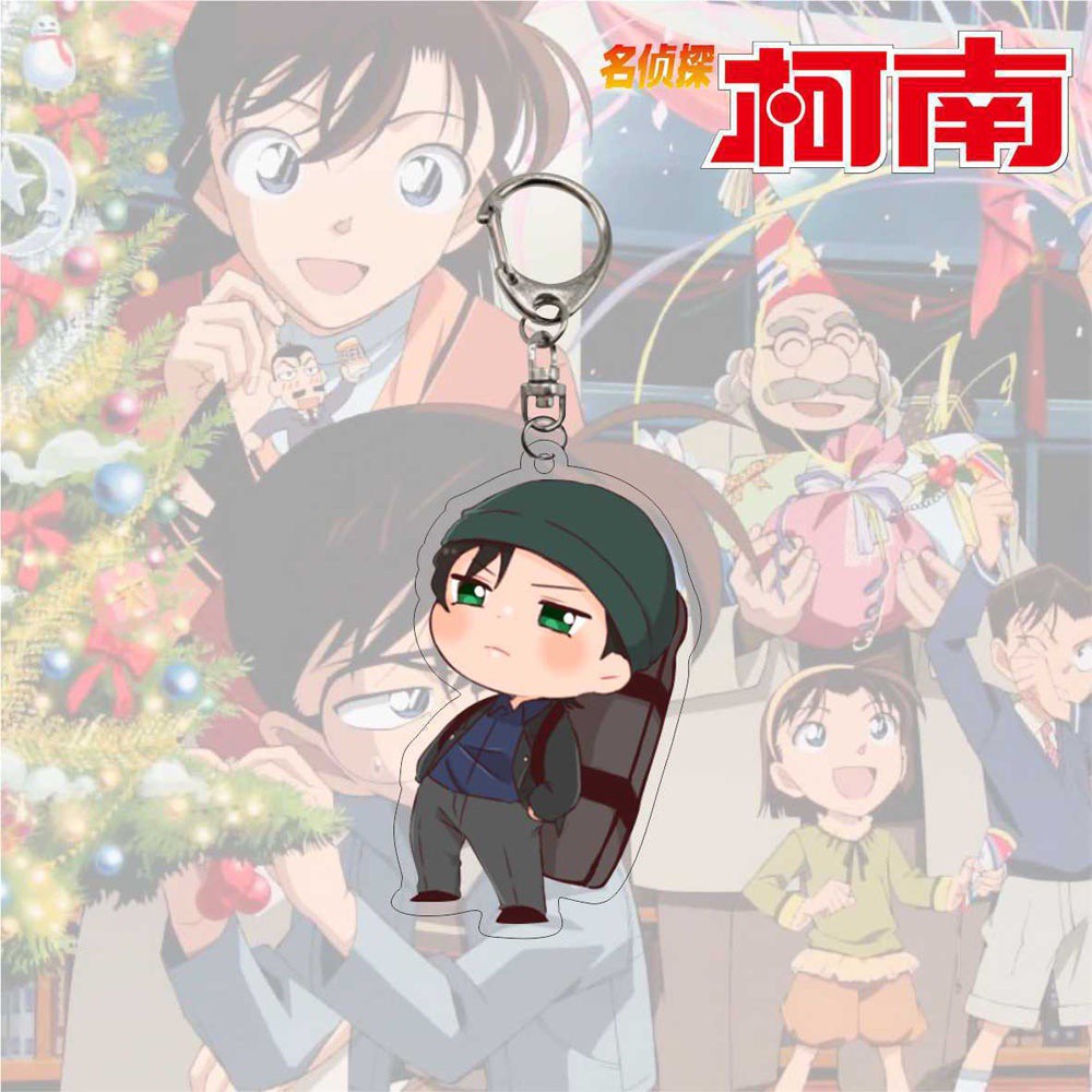 Móc khóa acrylic họa tiết anime thám tử conan độc đáo sáng tạo