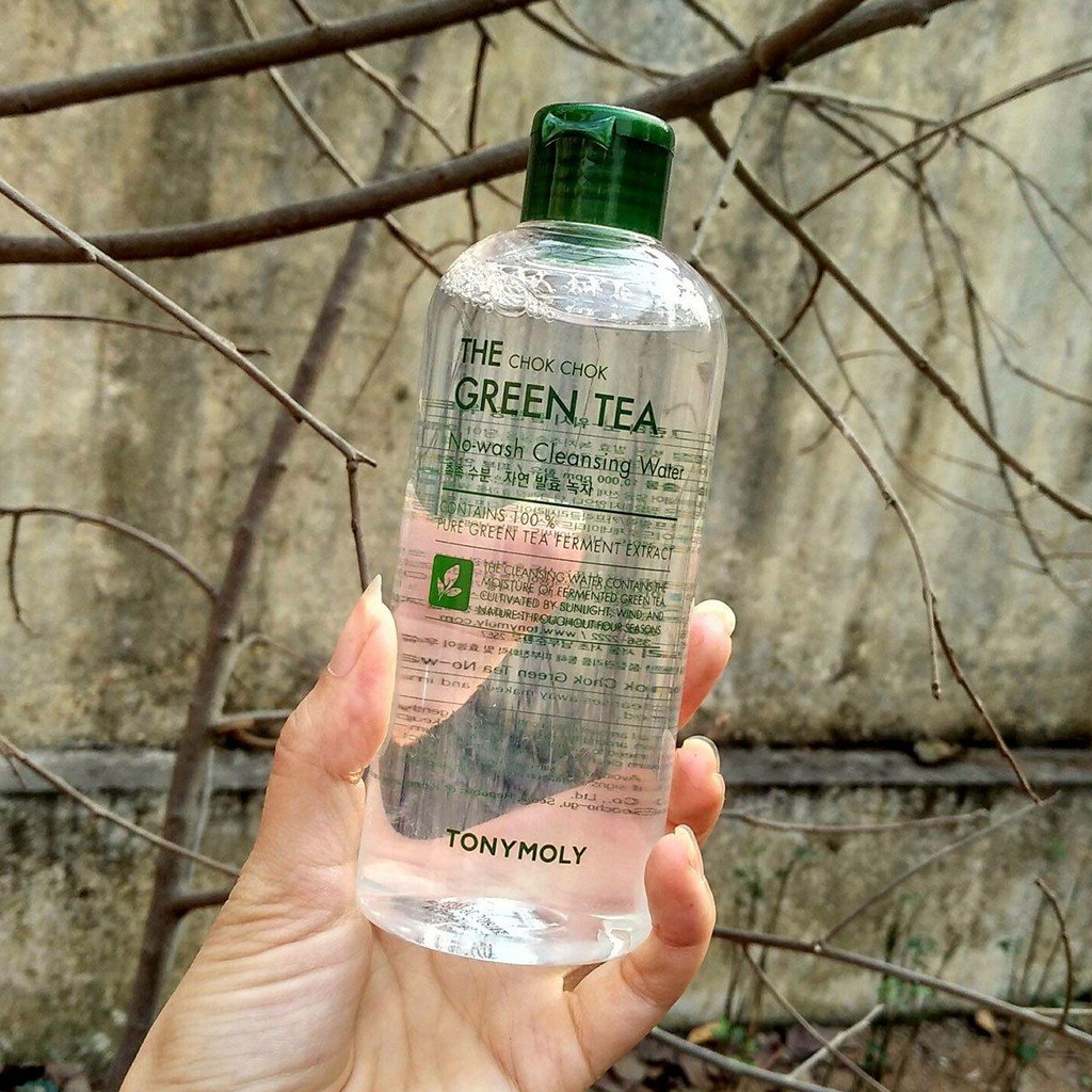 Nước tẩy trang trà xanh TonyMoly The Chok Chok Green Tea No-wash Cleasing Water 300ml Hàn Quốc