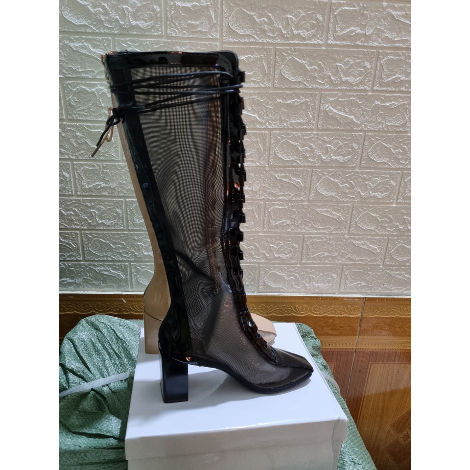 BOOT LƯỚI BỐT ĐÙI NỮ LƯỚI CỔ CAO GÓT TRỤ - HÀNG CHUẨN QUANG CHÂU LOẠI ĐẸP - CÓ BOOT ĐÙI VÀ BOOT BẮP