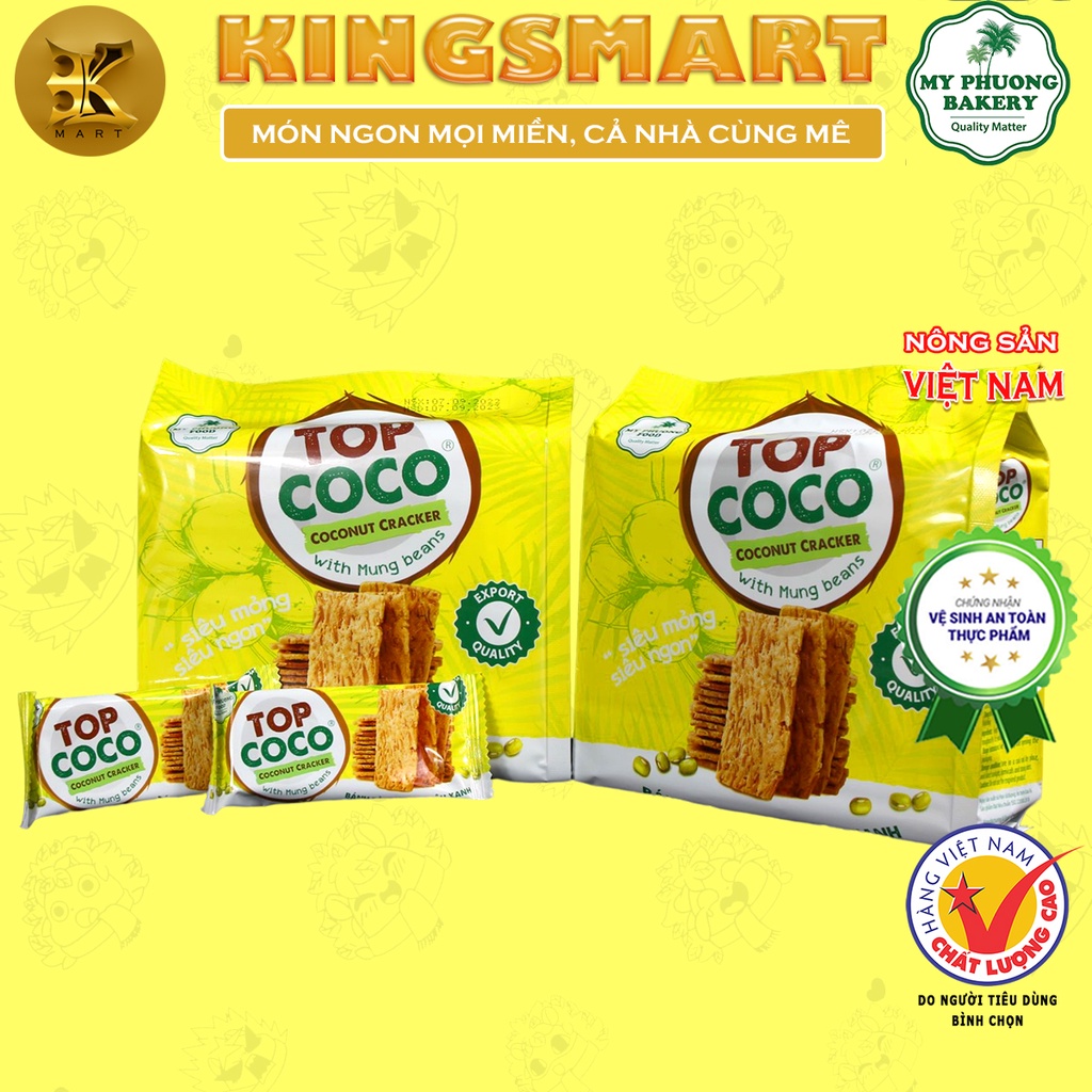 Bánh Dừa Nướng Vị Đậu Xanh 170g MỸ PHƯƠNG Thơm Ngon Giòn Rụm