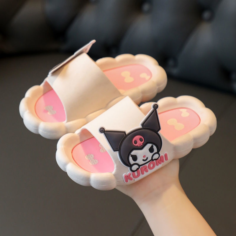 Dép Xỏ Ngón Chống Trượt Thoải Mái In Hoạt Hình Sanrio Kuromi Dễ Thương Thời Trang Mùa Hè Cho Bé Gái