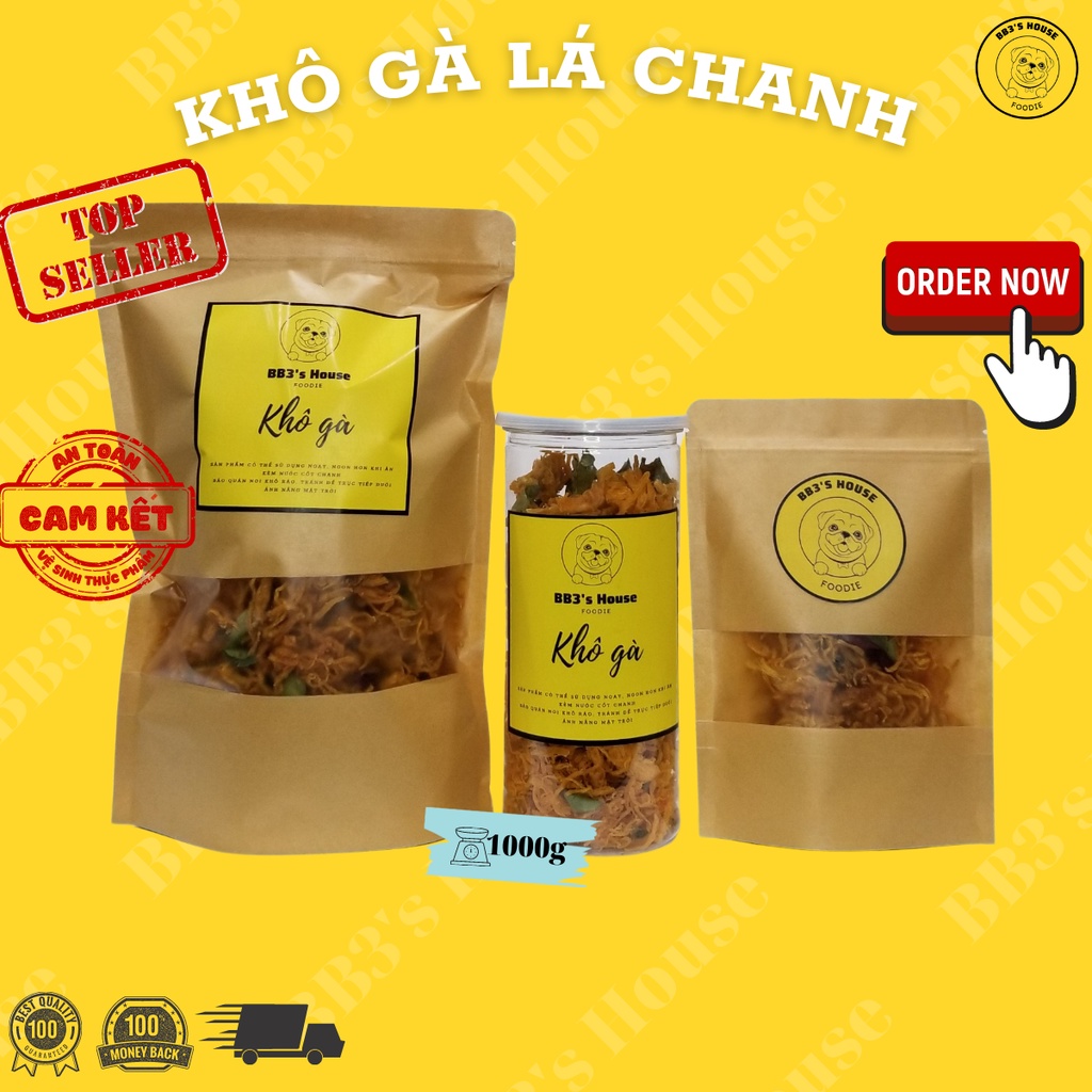 [Nhập mã BB3SUD1K] ƯU ĐÃI 1K cho 10 khách hàng -  Khô gà lá chanh (Loại 1) - Khô gà lá chanh mềm cam kết ATVSTP