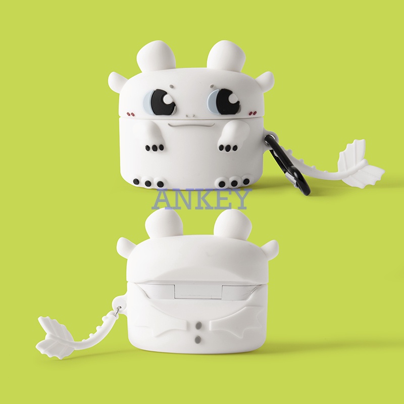 JBL Wave Beam Earbuds Case Cartoon Duck Earphone Silicone Case Earbuds Waterproof Shockproof Soft Protective Headphone Cover Headset Skin with Hook