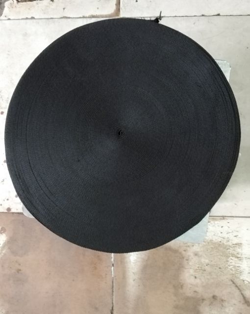 Dây đai cotton, dây dù dẹp, dây quai túi màu đen size 2cm-5cm