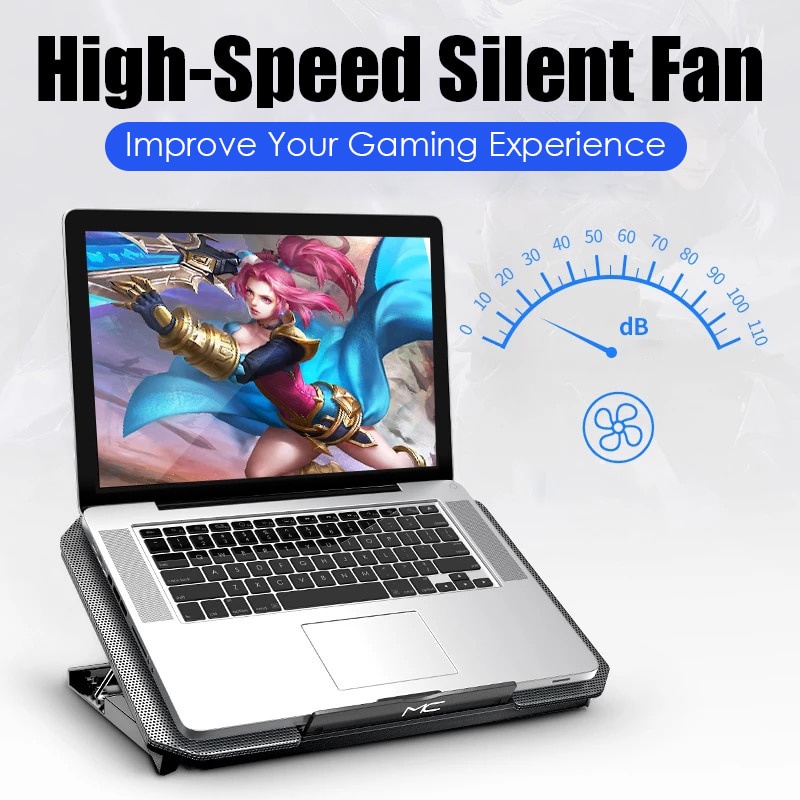 DANYCASE Two USB Laptop Stand With Cooling Fan Large Size Cooling Pad Notebook Support Gaming Cooler With Two Fans A130