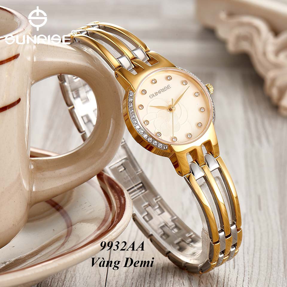 Đồng hồ nữ siêu mỏng Sunrise 9932AA Đính đá kính Sapphire chống xước - Fullbox chính hãng | BigBuy360 - bigbuy360.vn