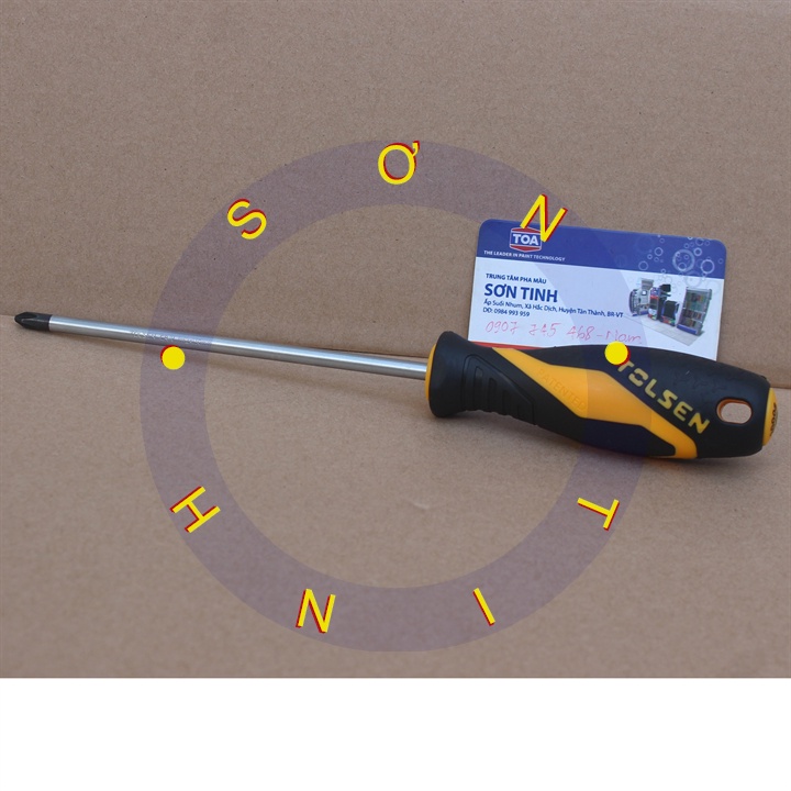 Tua vít BA KE cán mềm PH2x150mm (+) Tolsen 20008