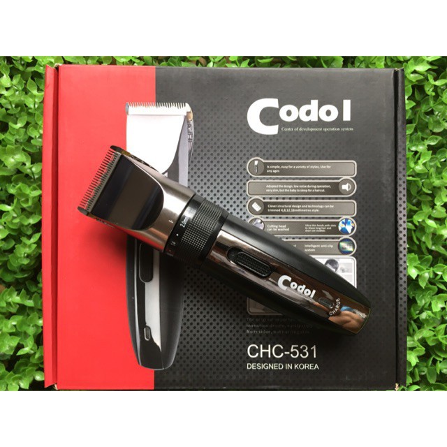 Tông đơ cắt tóc Codol 531 tặng kèm bộ kéo cắt tỉa và lấy ráy tai có đèn an toàn cho bé