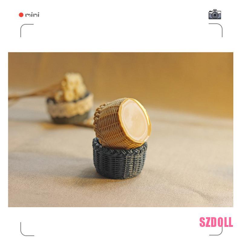 Mô Hình Giỏ Nhựa Mini Trang Trí Nhà Búp Bê 1/6 1/12