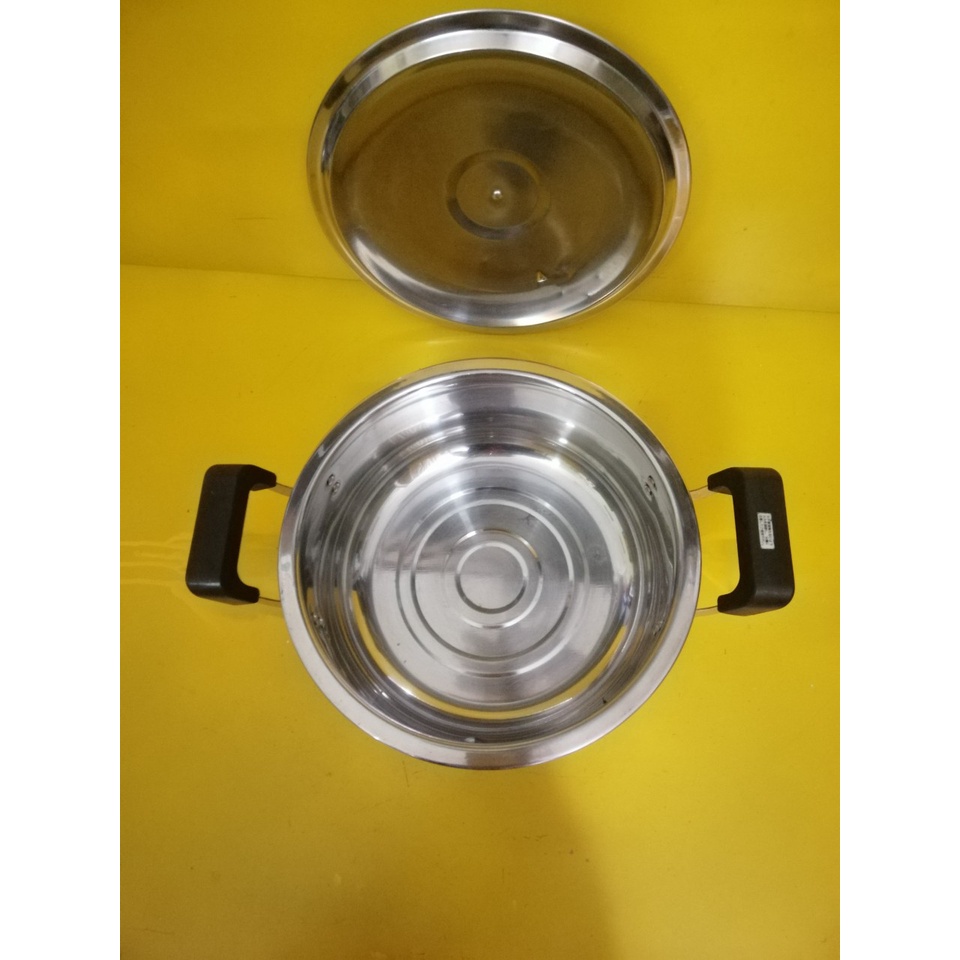 Nồi lẩu inox nội địa Nhật, size 24cm, cao 10cm (mã 544), Dùng được bếp từ
