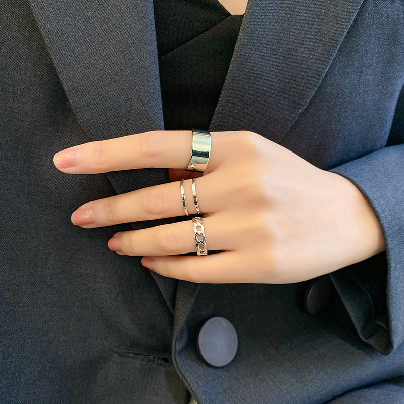 Set Nhẫn Thời Trang Phong Cách Hip Hop Hàn Quốc