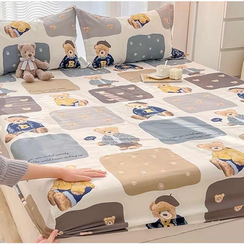 Bộ Ga Gối ❤️ ga gối cotton 100% họa tiết hoa nhí vintage phong cách Hàn Quốc đủ size đệm nhập khẩu chính hãng