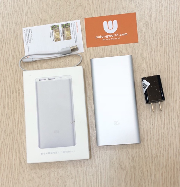 Pin dự phòng Xiaomi Gen 2 2018 tặng củ sạc Xiaomi