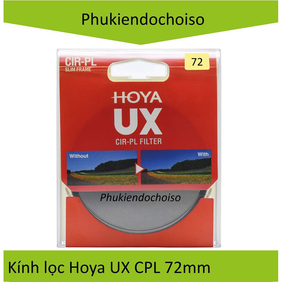 [Mã 229ELSALE hoàn 7% đơn 300K] Filter Kính Lọc Hoya UX CPL 72mm Chính hãng Tixiai
