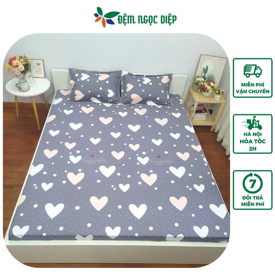 Ga giường cotton May bedding drap bọc đệm 1m2 1m6 1m8 2m2 chưa gồm ruột chăn ruột gối