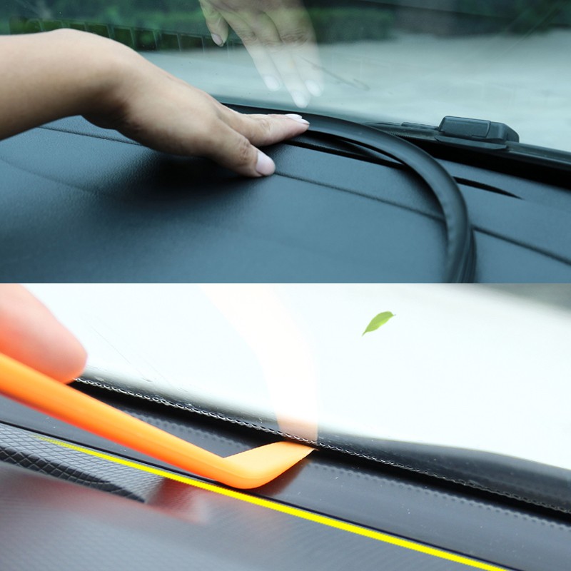 Dải bịt kín xe hơi SEAMETAL bằng cao su 1.6M loại U cách âm cách nhiệt dán kính chắn gió tự động